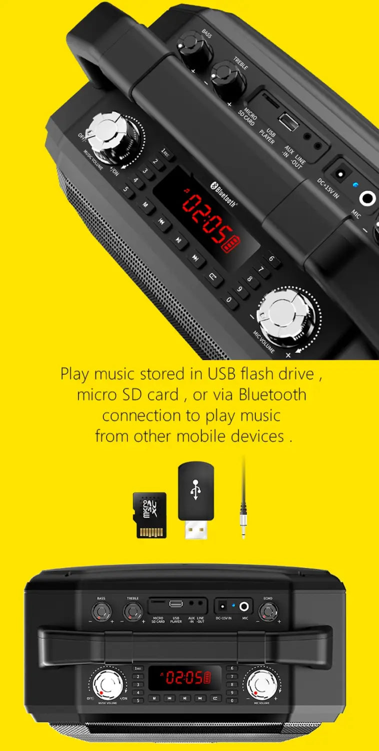 Mifa M520 Bluetooth Speaker with Wireless Microphone Mobile Karaoke TWS Stereo