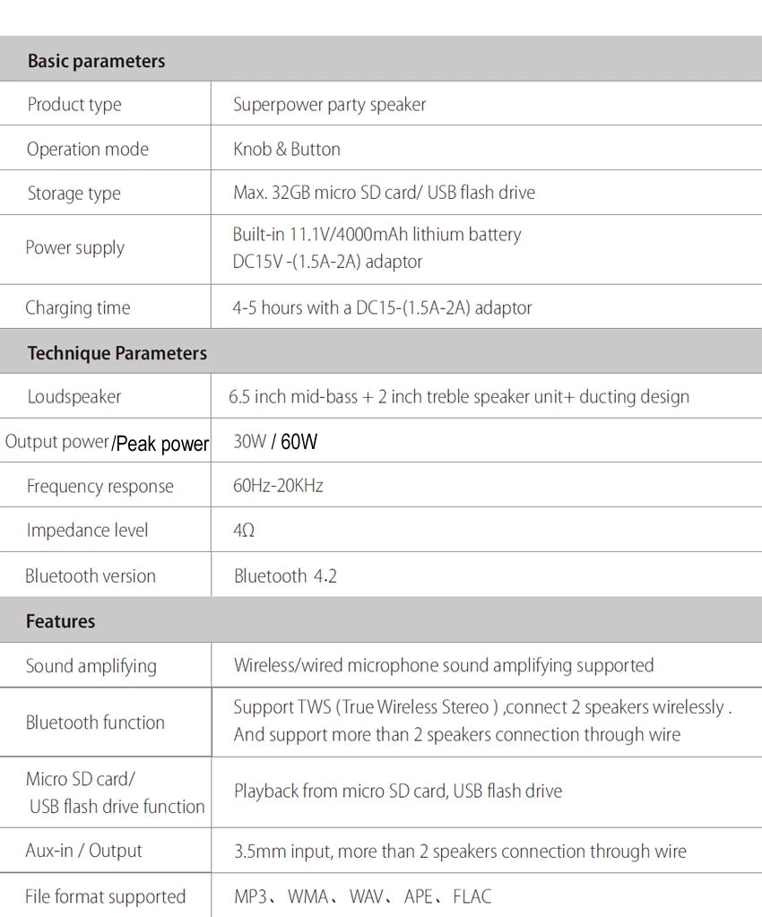 Mifa M520 Bluetooth Speaker with Wireless Microphone Mobile Karaoke TWS Stereo