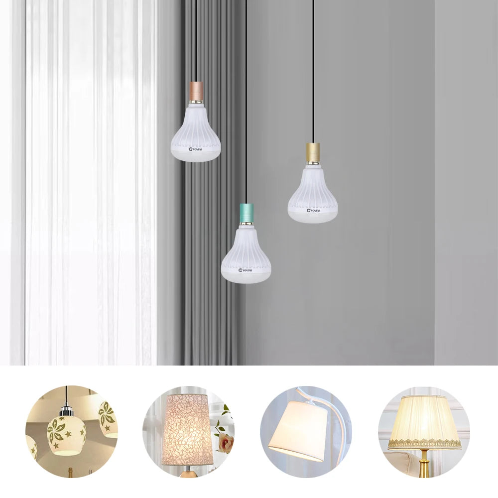 E27 B22 Wireless Bluetooth Speaker + 12W RGB Bulb LED Lamp 110V 220V Smart Led Light Music Player Audio with Remote