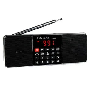 RETEKESS TR602 Digital Portable Radio AM FM Bluetooth Speaker Stereo MP3 Player TF/SD Card USB Drive Handsfree Call LED