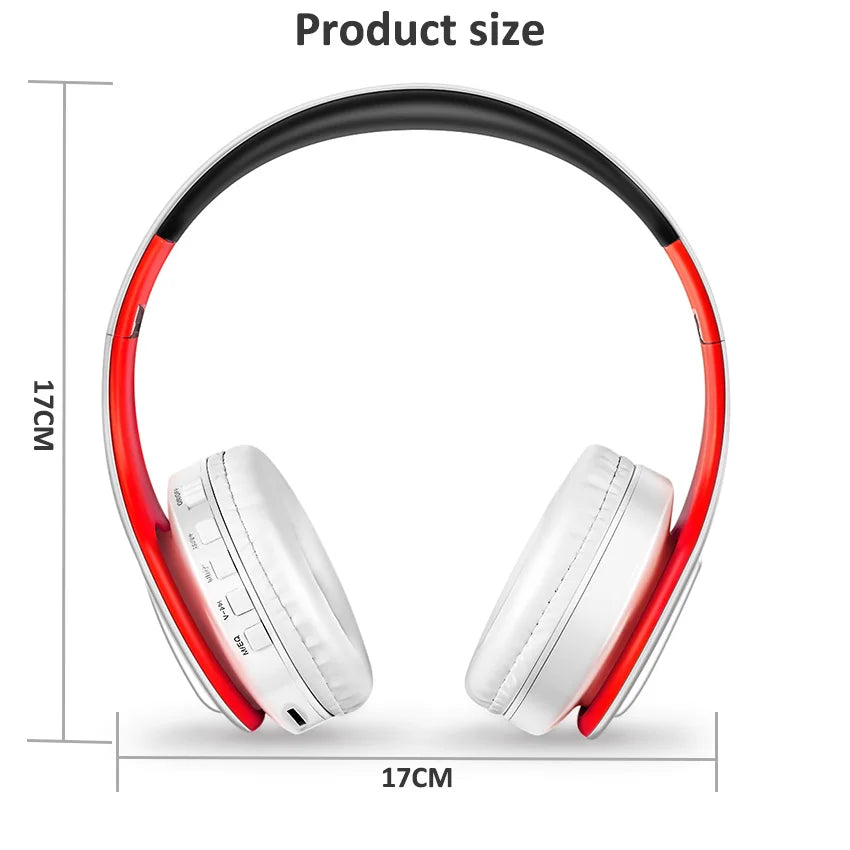 HIFI stereo earphones bluetooth headphone music headset FM and support SD card with mic for mobile xiaomi iphone