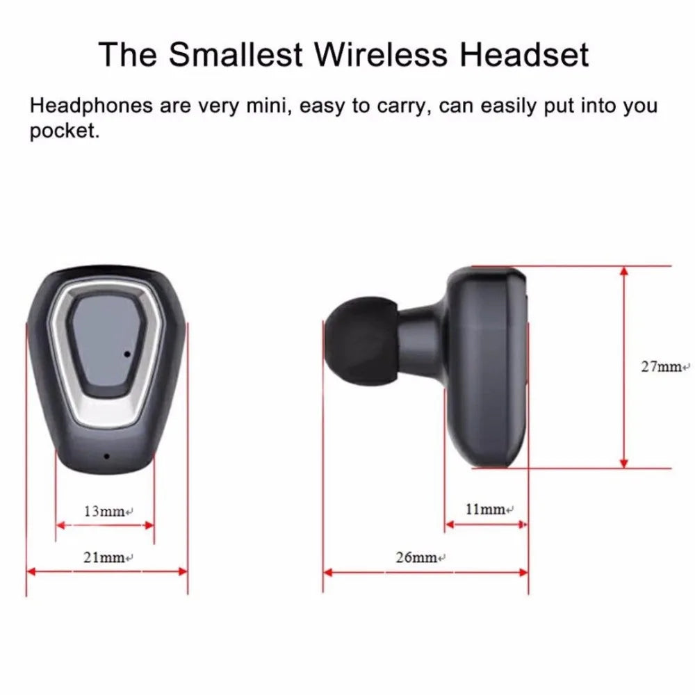 A7 TWS Wireless Bluetooth Headset Stereo Handfree Sports Earphone With Charging Box For iphone Android PK X2T i7/i7s