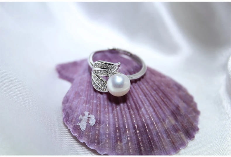 YIKALAISI Pearl jewelry 7-8 mm rings 925 sterling silver