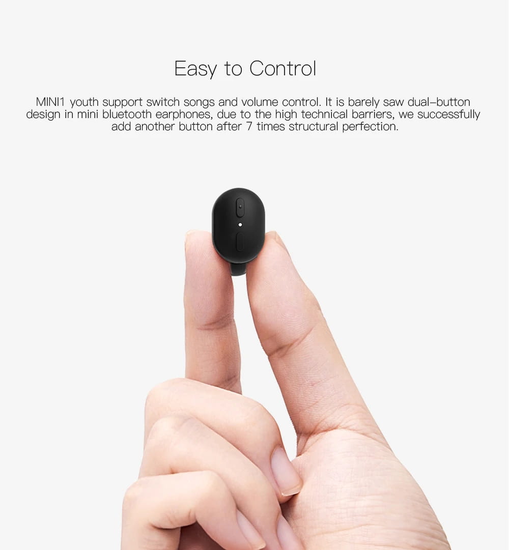 QCY Mini1 Teen Bluetooth Headset Magnet USB Charger Sport Wireless Headphone 3D Stereo
