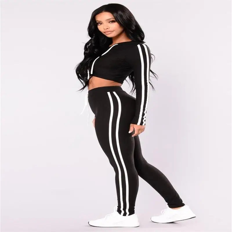 Autumn And Winter pink women tracksuit Sexy Exercise 2 piece woman set Ladies New Style sweat suits