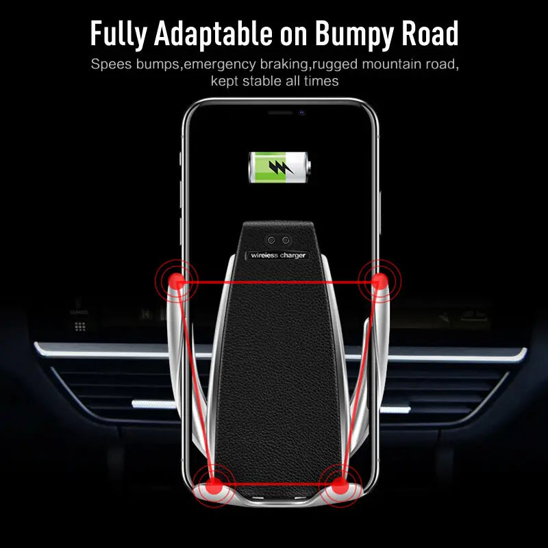Automatic Clamping Wireless Car Charger Air Vent Phone