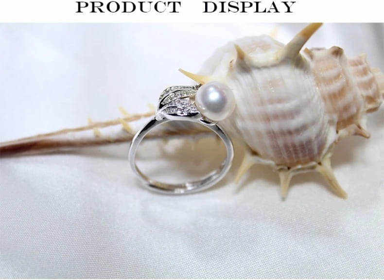 YIKALAISI Pearl jewelry 7-8 mm rings 925 sterling silver