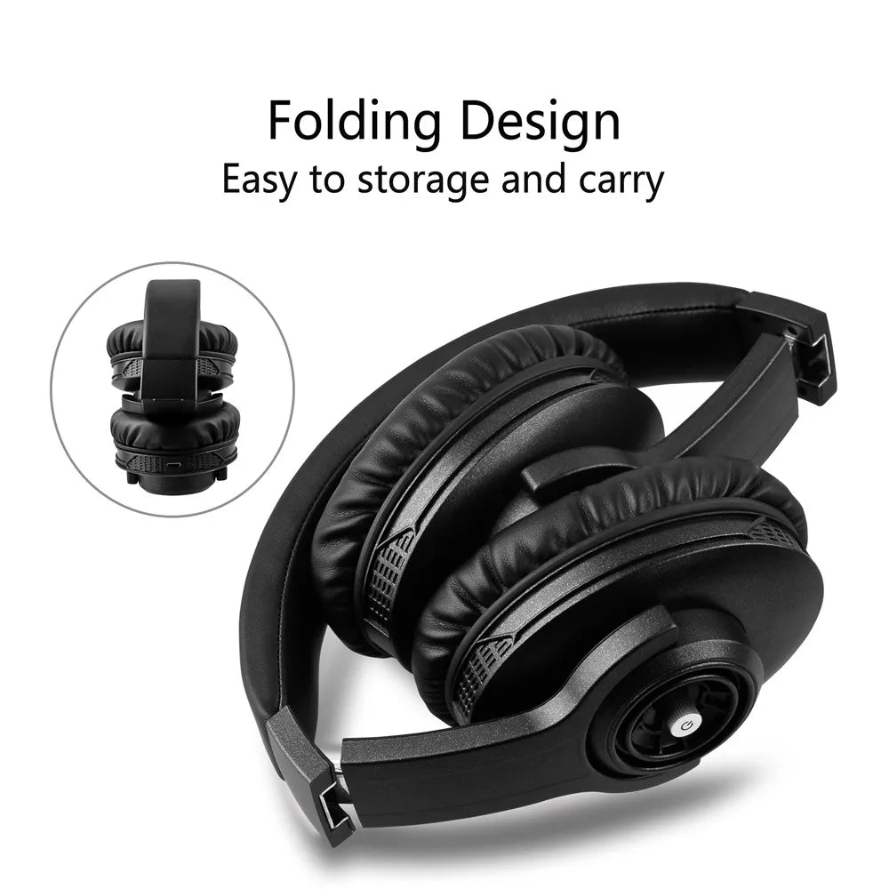 TOPROAD Bluetooth Headphone Wireless Foldable Stereo Earphones Auriculares Noise Cancelling Headset Bass Sound With Mic