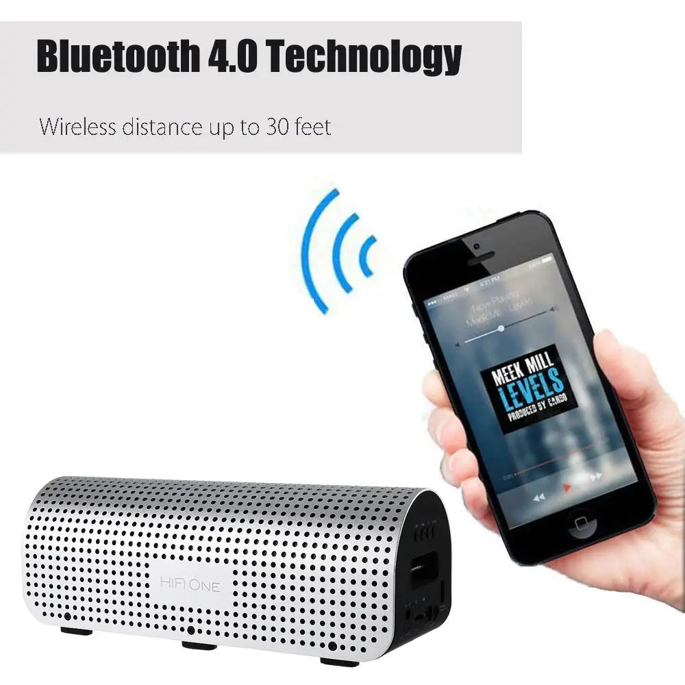 Remax H1 NFC Portble Bluetooth Speakers With Leather Straps Built-in 8800mAh Power Bank Support AUX-IN TF Card Surround