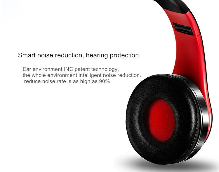 HIFI stereo earphones bluetooth headphone music headset FM and support SD card with mic for mobile xiaomi iphone