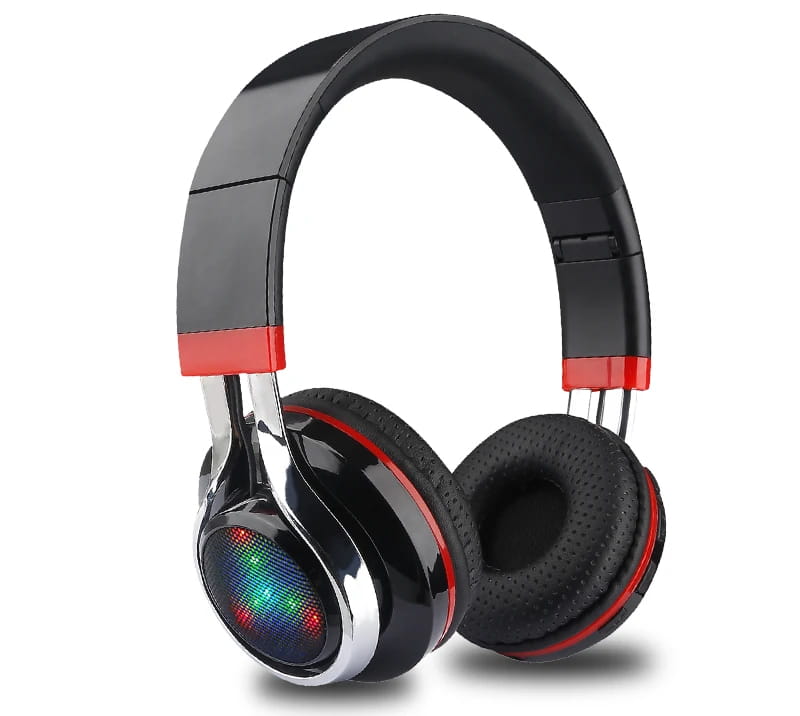 STN-18 Glowing Wireless Bluetooth Headphone Portable Headset Stereo Heavy Bass Earbuds LED Mic TF FM