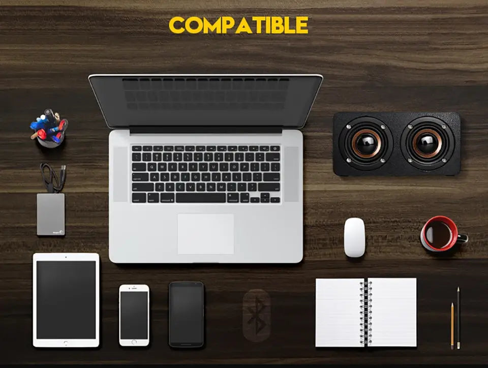 TOPROAD Wooden Wireless Bluetooth Speaker Portable HiFi Shock Bass Altavoz TF FM Radio Soundbar