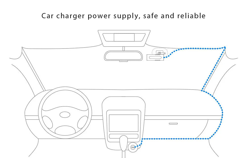 Xiaomi 70 Minutes Smart WiFi DVR 130 Degree Wireless Car Dash Cam 1080P Full HD Night Version G-Sensor Driving Recorder