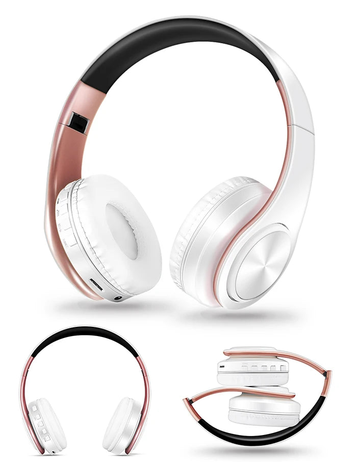 HIFI stereo earphones bluetooth headphone music headset FM and support SD card with mic for mobile xiaomi iphone