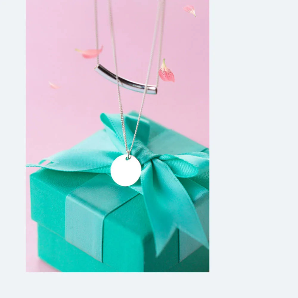 Monedas colgante 925 Plata capas collar gargantilla Kolye encanto minimalismo Vintage Boho Bijoux Femme Collier mujer