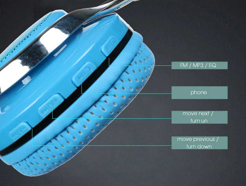 STN-18 Glowing Wireless Bluetooth Headphone Portable Headset Stereo Heavy Bass Earbuds LED Mic TF FM