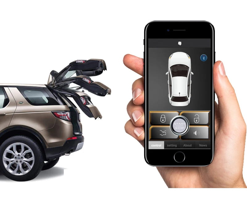 Universal Smart Key Central Locking Door Lock SmartPhone APP Auto Remote Keyless System Passive Trunk Car Alarm MP686B