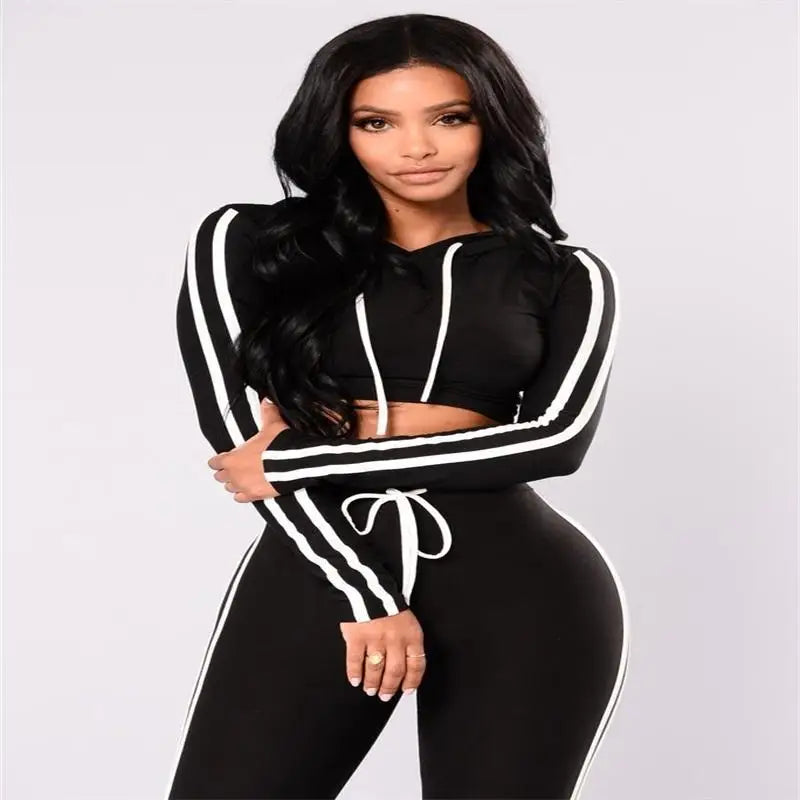 Autumn And Winter pink women tracksuit Sexy Exercise 2 piece woman set Ladies New Style sweat suits