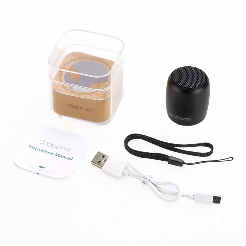 dodocool Loudspeaker Bluetooth Speaker Portable Stereo Handsfree Music Square Box Mini Wireless for Compute Phone PC