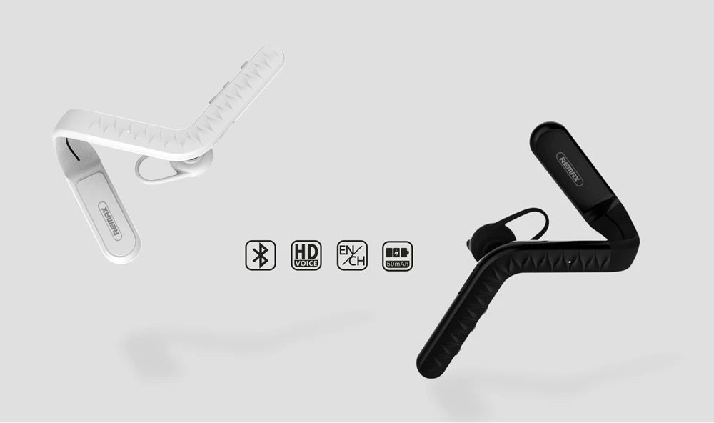Original Remax RB-T16 Bluetooth 4.1 Headset Wireless Stereo Ear Hook Earphone Business
