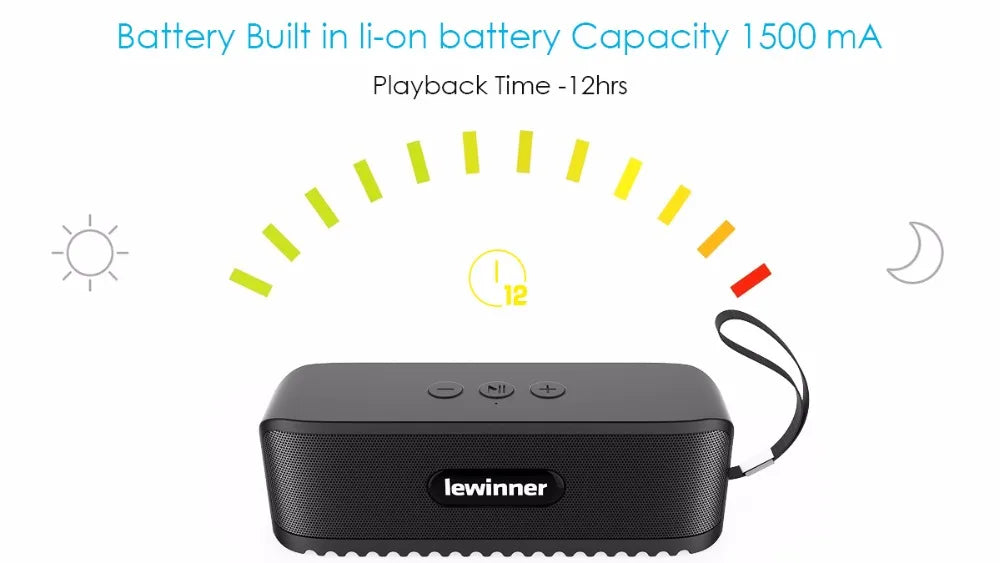 Lewinner 802 Mini Bluetooth speaker Portable Wireless Clumn Home Theater Sound System 3D stereo Music