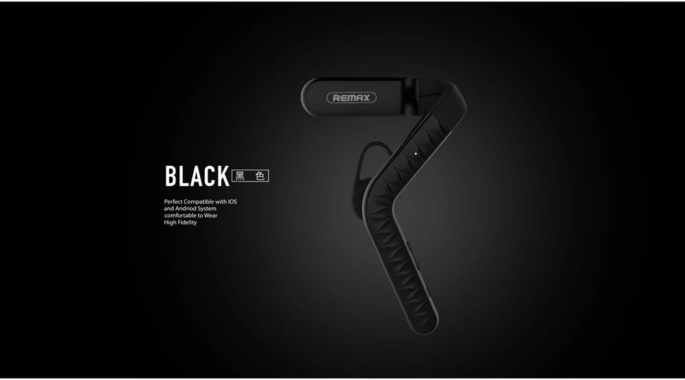 Original Remax RB-T16 Bluetooth 4.1 Headset Wireless Stereo Ear Hook Earphone Business