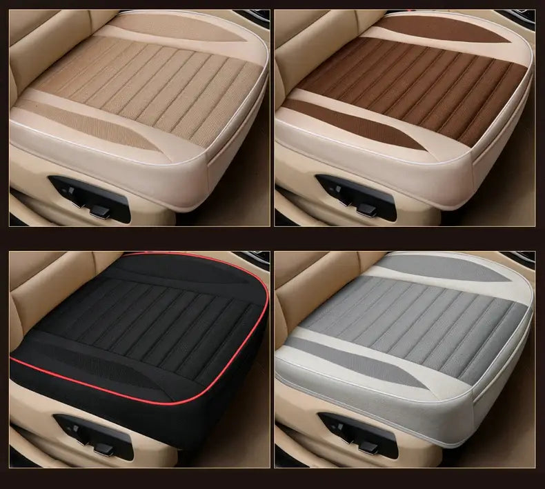 Car Seat Cover,Flax Cushion Seasons Universal Breathable For Most Four-Door Sedan&SUV Ultra-Luxury Protection