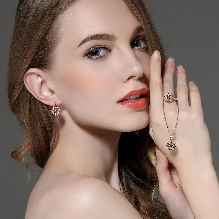 BAMOER Finger Ring with AAA Cubic Zircon Engagement Jewelry #6 7 8 9 JIR029