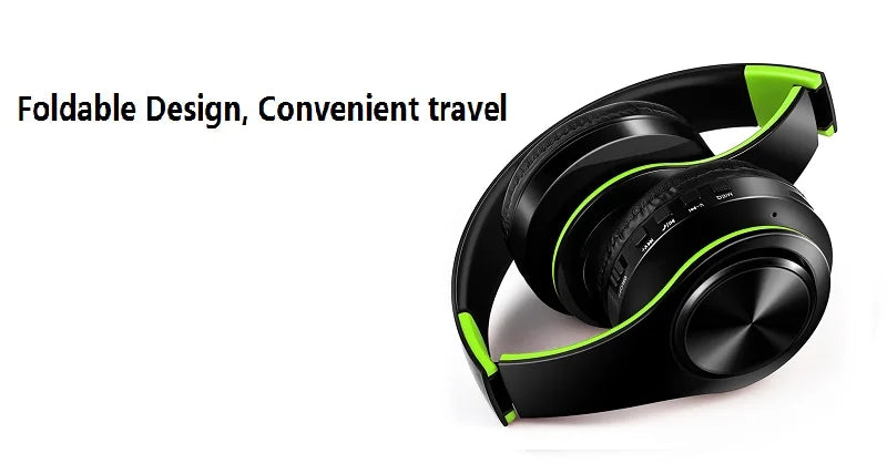 Wireless Bluetooth Headphones Foldable Stereo Headset Music Earphone with Microphone Support TF Card FM Radio AUX