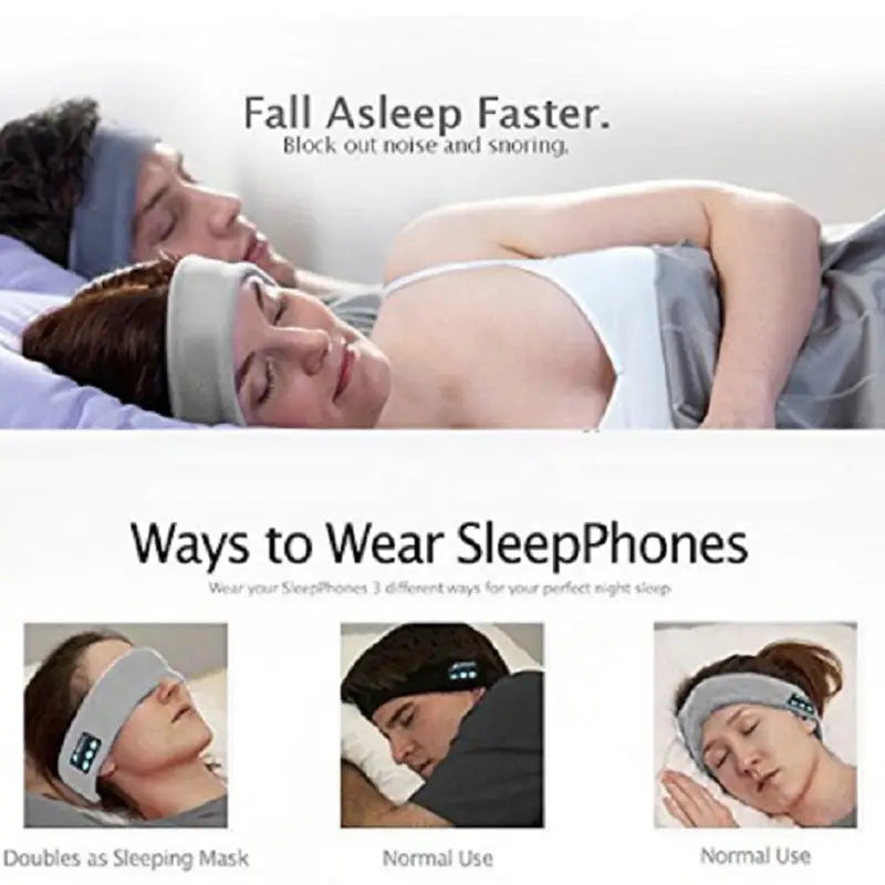Wireless Bluetooth Stereo Headphones Running Earphone Sleep Headset Sports Sleeping Music Headband JOY Fashion