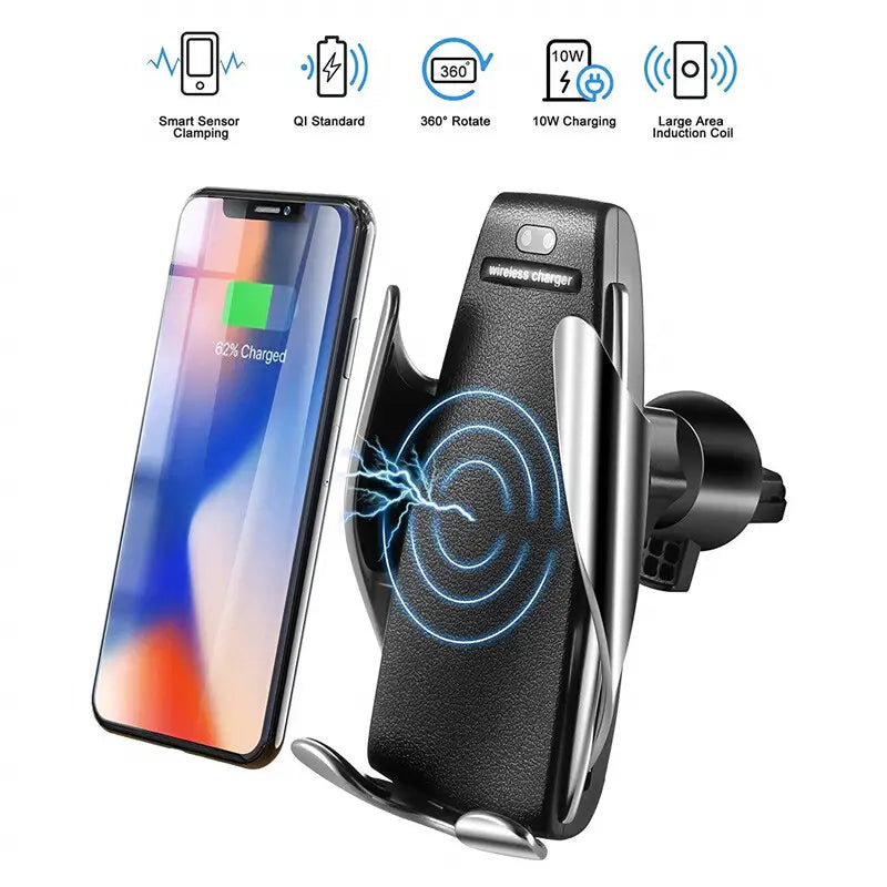 Automatic Clamping Wireless Car Charger Air Vent Phone
