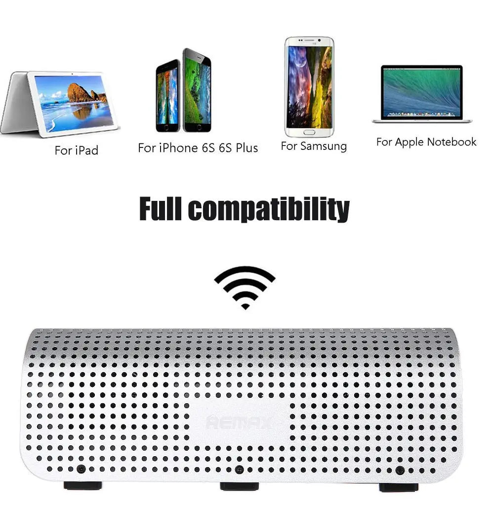 Remax H1 NFC Portble Bluetooth Speakers With Leather Straps Built-in 8800mAh Power Bank Support AUX-IN TF Card Surround