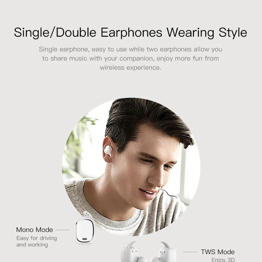 IPX4 Waterproof QCY T1 PRO TWS Touch Control Bluetooth Earphones Wireless Headset Noise Cancelling with MIC,750mAh