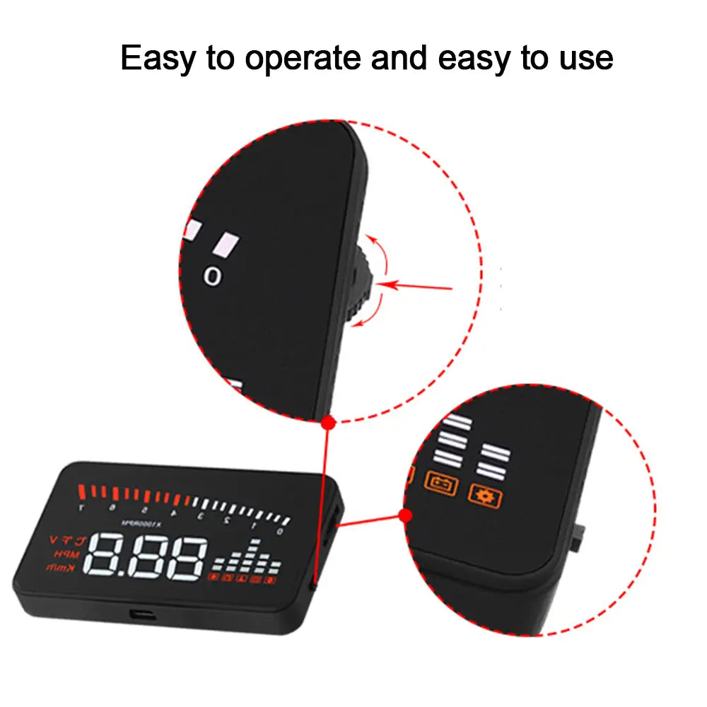 X5 Car HUD Head Up Display OBD II EOBD Automatic Matching