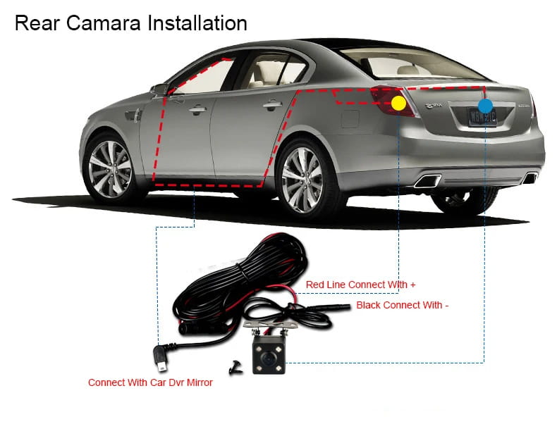 Full HD 1080P Car Dvr Camera Auto 4.3 Inch Rearview Mirror Digital Video Recorder Dual Lens Registratory Camcorder
