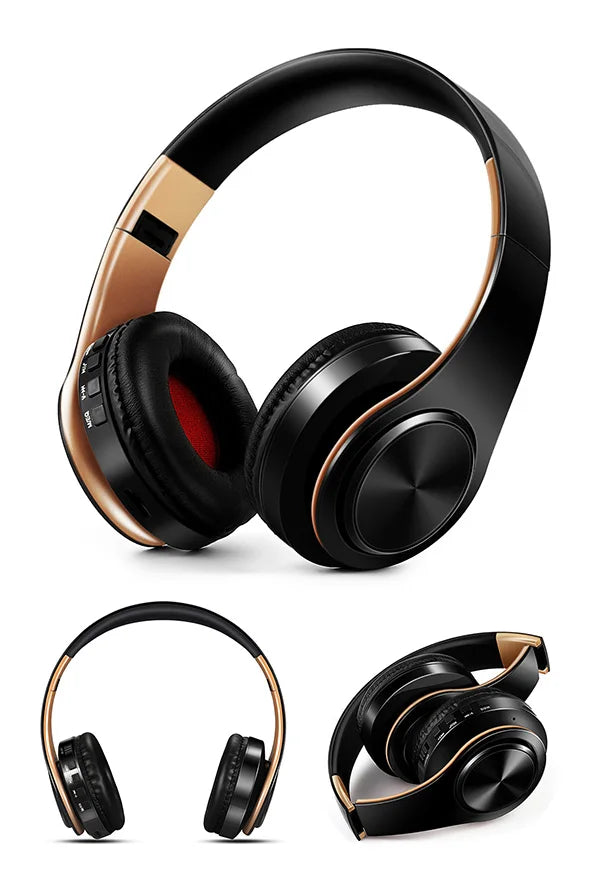 HIFI stereo earphones bluetooth headphone music headset FM and support SD card with mic for mobile xiaomi iphone