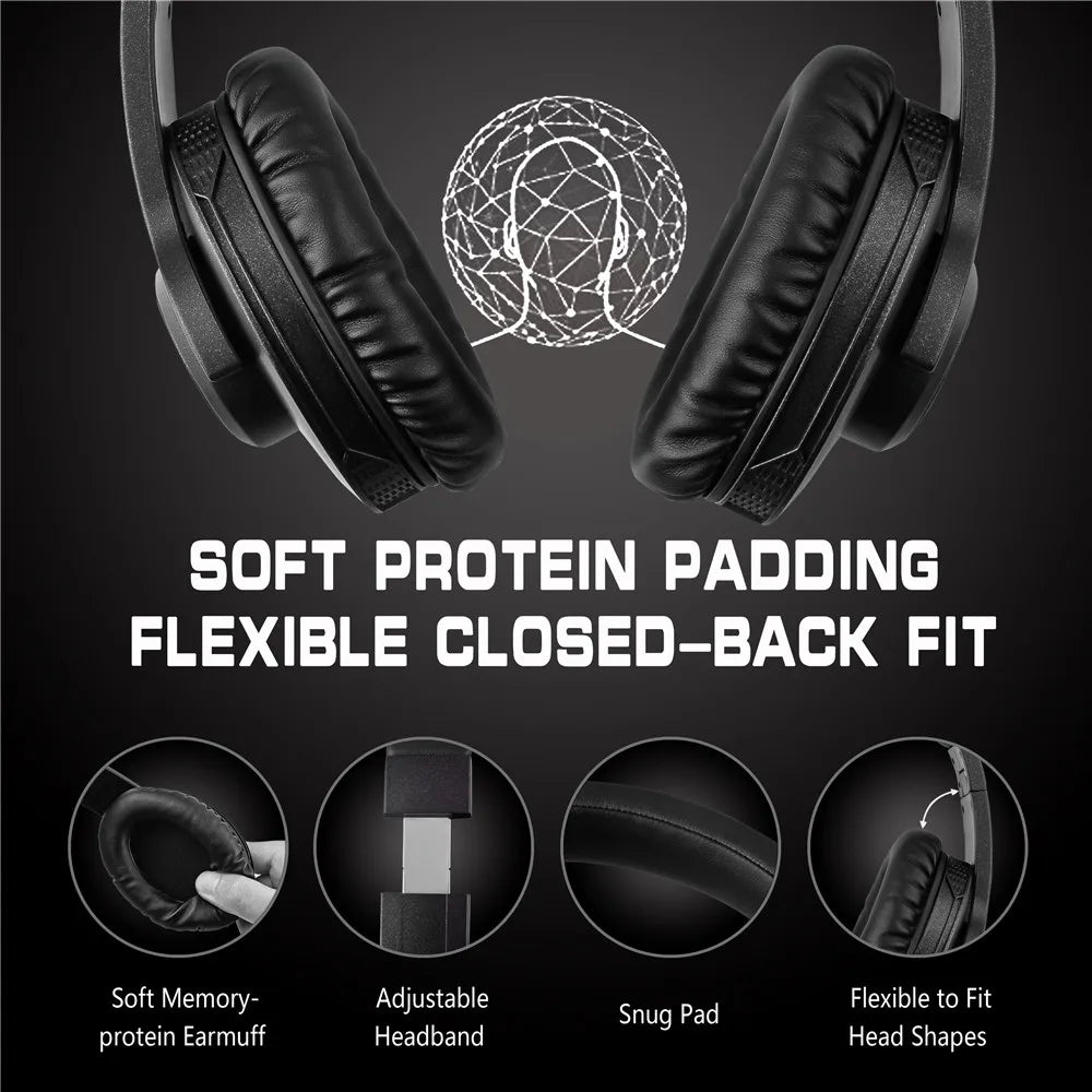 TOPROAD Bluetooth Headphone Wireless Foldable Stereo Earphones Auriculares Noise Cancelling Headset Bass Sound With Mic
