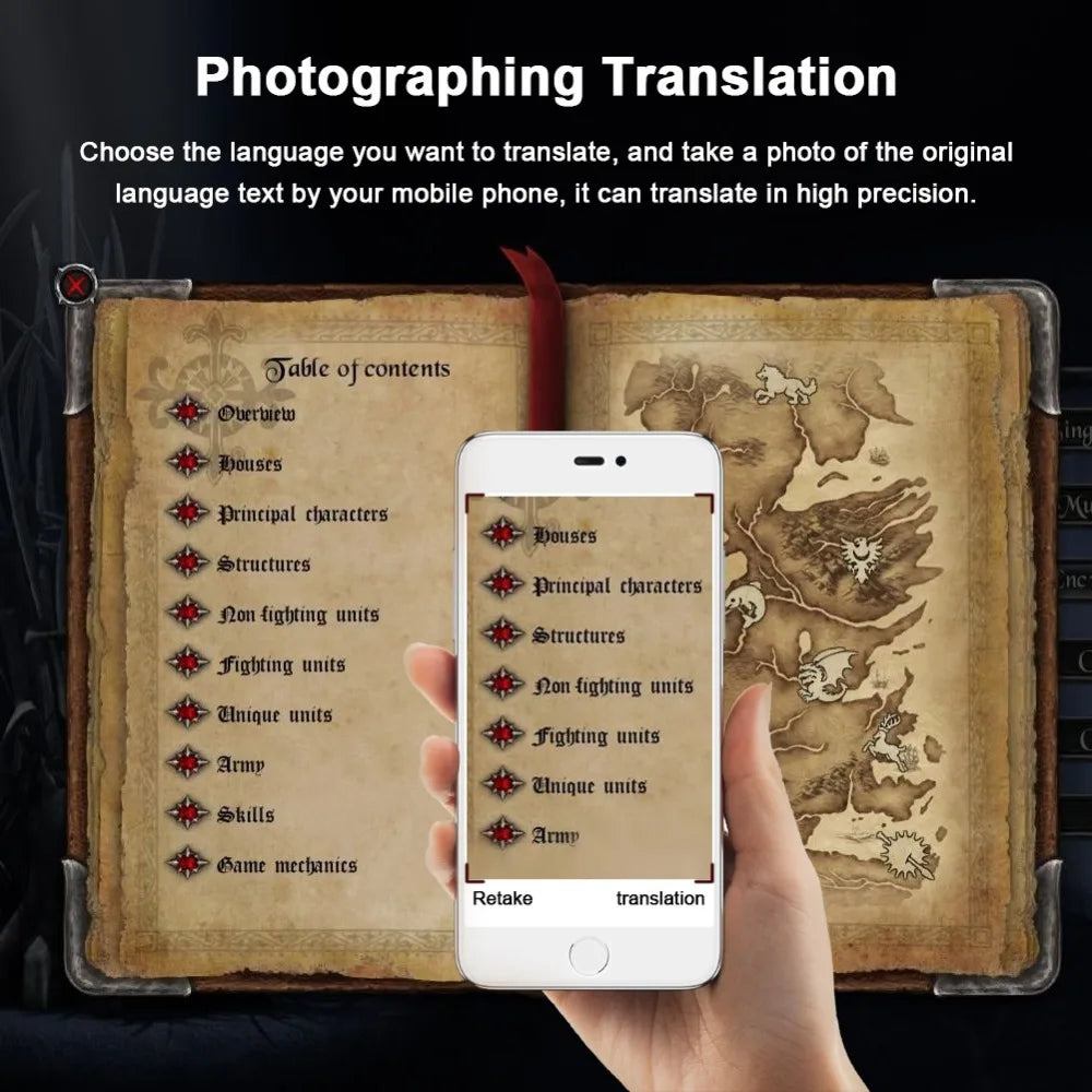 Portable Smart Voice Translator Upgrade Version for Learning Travel Business Meeting 3 in 1 voice Text Photo Language