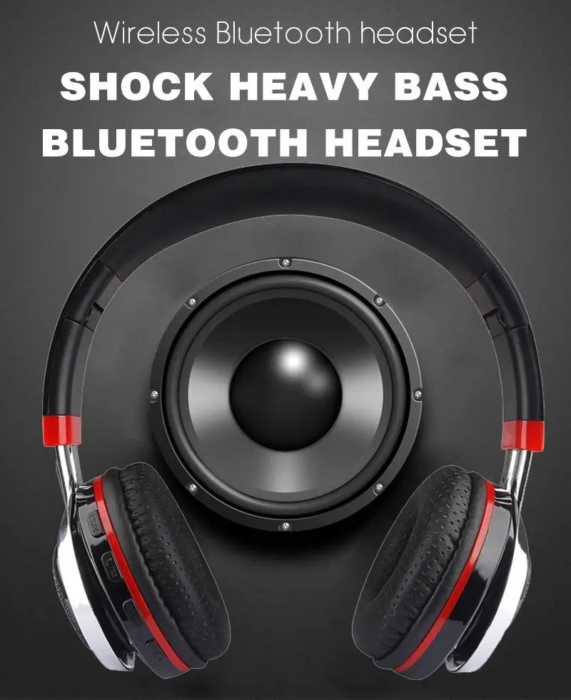 STN-18 Glowing Wireless Bluetooth Headphone Portable Headset Stereo Heavy Bass Earbuds LED Mic TF FM
