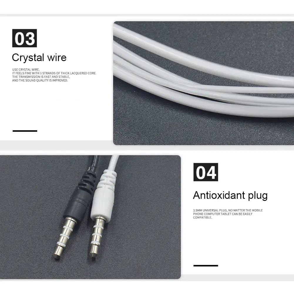 Hifi Heavy Bass Earphone Music Stereo Wired Headphones With Microphone 3.5MM Earbuds Headset For Xiaomi Huawei iphone