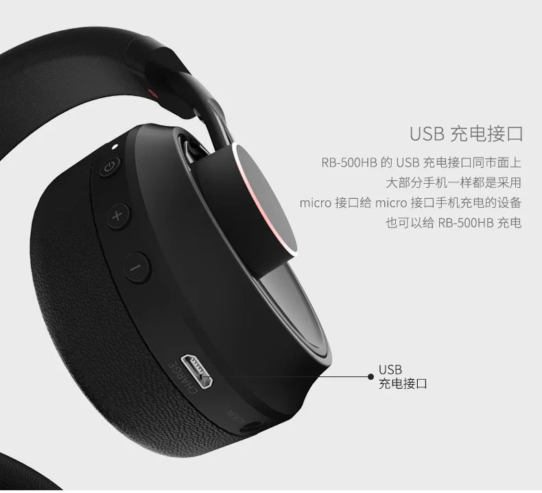 remax 500HB high quality wireless Bluetooth 4.1 headset HD mic bass HiFi music