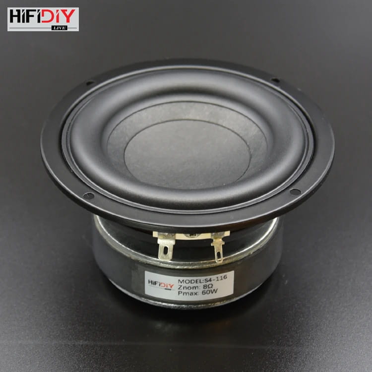 HI-FI DIY AUDIO 4.5 inch 60W Round Woofer Speaker High power BASS Home Theater 2.1 Subwoofer Unit 2 Crossover