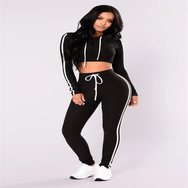Autumn And Winter pink women tracksuit Sexy Exercise 2 piece woman set Ladies New Style sweat suits