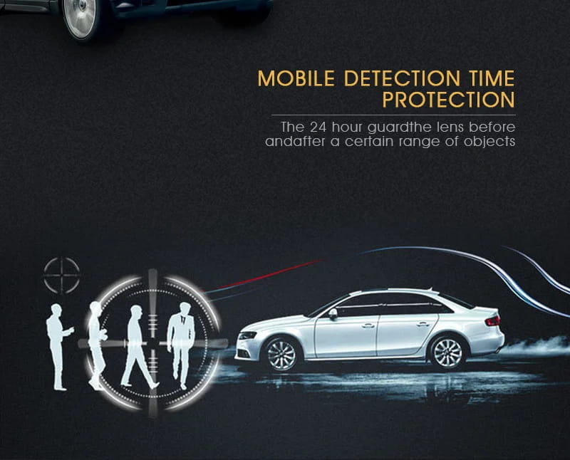 ANLUD Car Camera DVR Dual Lens Dash Cam Rear View Mirror Auto Video Recorder GPS Detector
