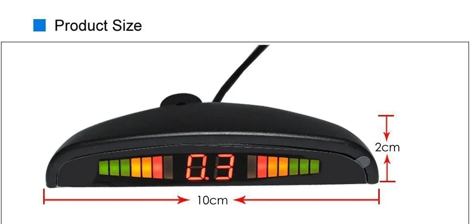 Car Auto Parktronic LED Parking Sensor With 4 Sensors Reverse Backup Radar Monitor Detector System Backlight Display