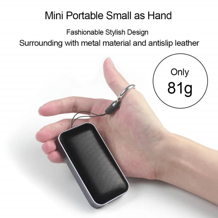 BT207 Portable Pocket Wireless Bluetooth Speaker Mini Small Metal Music Sound Box Handsfree Outdoor Bass Subwoofer