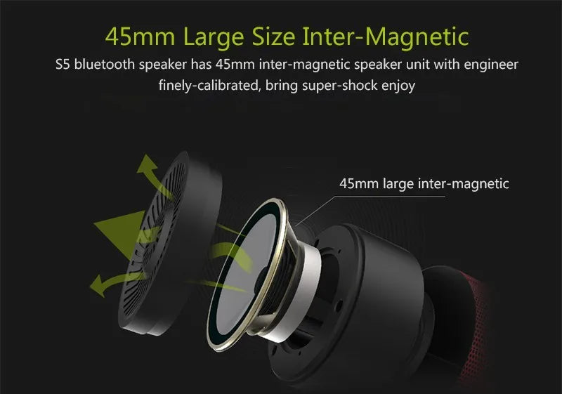 ZEALOT S5 Portable Bluetooth Speaker Column Wireless Subwoofer Super Bass Stereo USB TF Card Play With Microphone