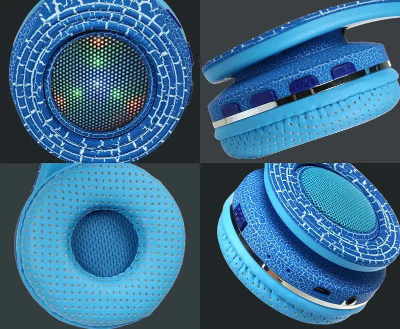 TOPROAD Casque Auriculares Bluetooth Headset Glowing LED Big Wireless Earphone Head Phone