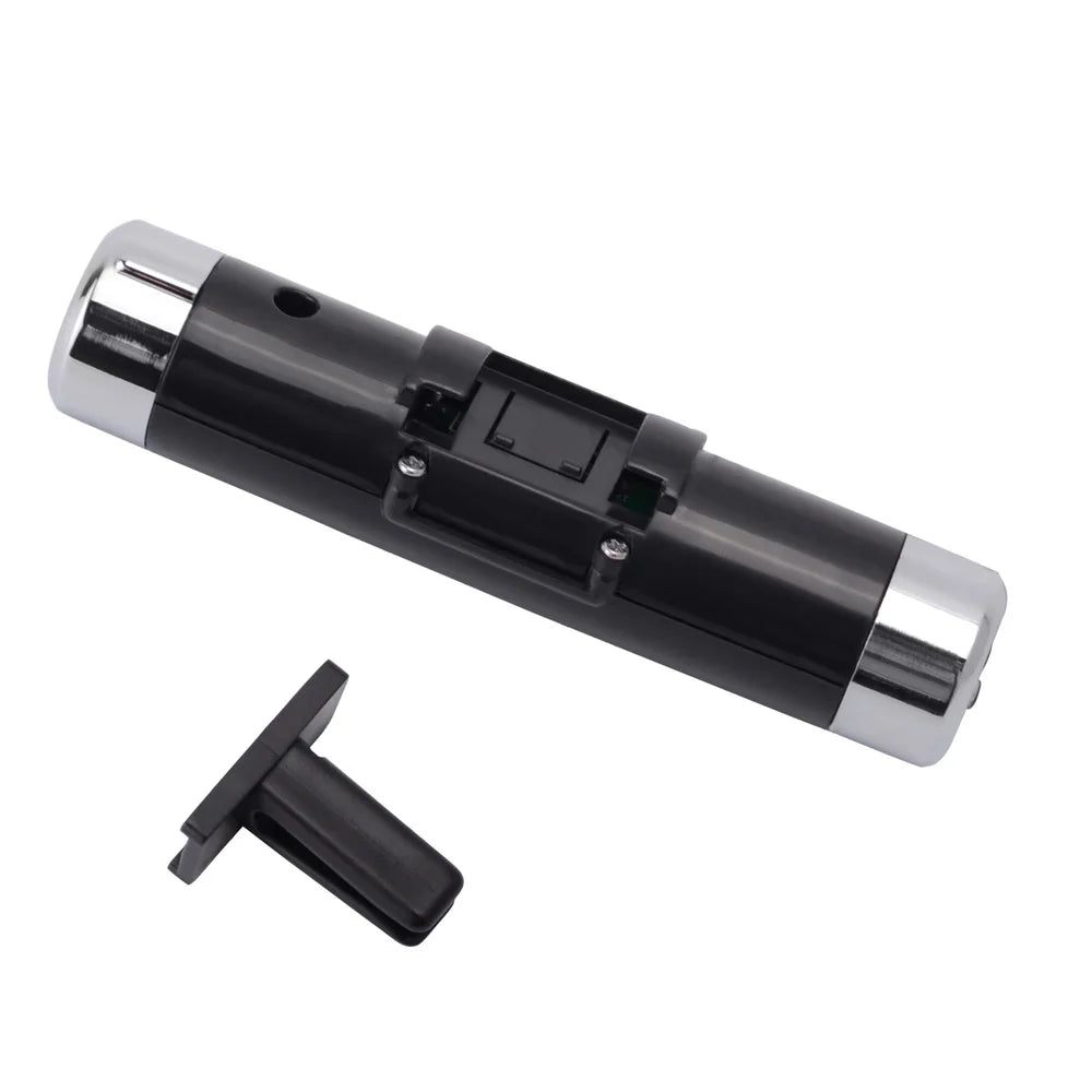 2in1 Car Auto LCD Clip-on Digital Temperature Thermometer Clock Calendar Automotive Blue Backlight