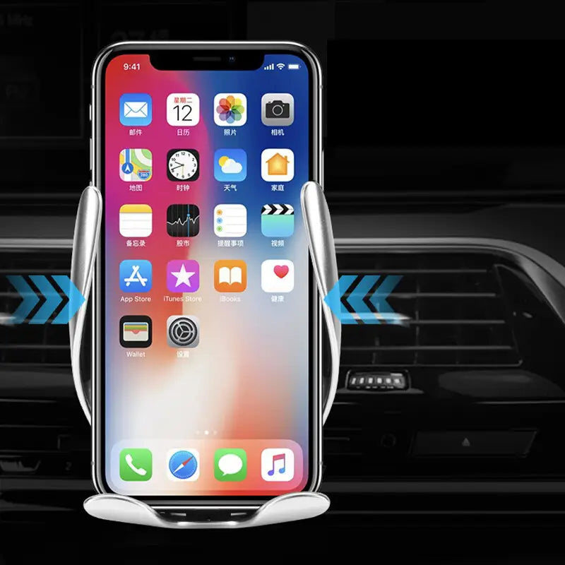 Automatic Clamping Wireless Car Charger Air Vent Phone